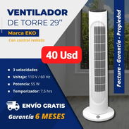 Ventilador de Torre 29" Eko con control remoto, Garantía de 6 meses, Entrega gratis para toda La Habana - Img 51777575