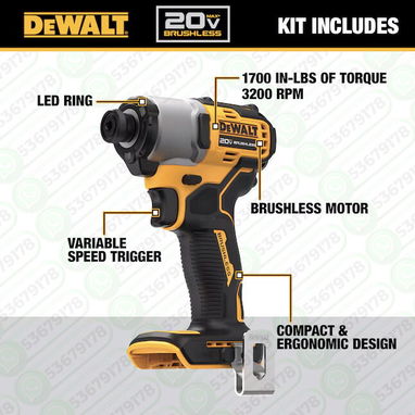 DEWALT – Kit Combo Taladro + Atornillador de Impacto 20V MAX Brushless - Img 125332451