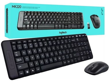 ►►►►Kit de teclado y mouse inalámbrico Logitech MK220 Español de color negro NUEVOS EN CAJA ☎️56808113☎️ - Img main-image