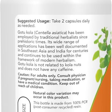 Gotu Kola (Centella Asiática) 450mg (NOW Foods · 100 cápsulas) - 4/4