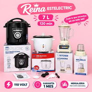 Reina ESTELECTRIC 7 L 120 min más arrocera 1.5L más Licuadora Estelectric 1.5L CRISTAL mas molinillo - Img 57901267