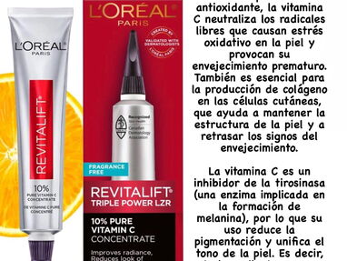 Cremas y serum Loreal para la cara con Ácido hialuronico, retinol ,vit C - Img main-image