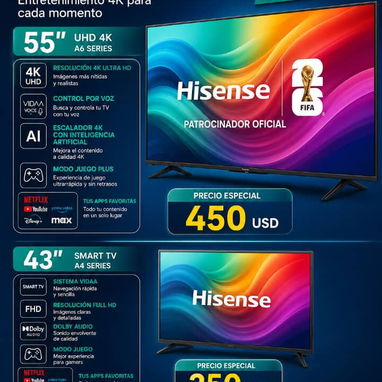 Tv JVC 4K FULL HD Hisense 65"-55"-58"-50"-43"-32" - Img 120934598