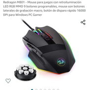 5️⃣8️⃣🛍️💲70usd Redragon M801 - Mouse con  LED RGB MMO 9 botones programables, mouse con botones de grabación macro,  1 - Img 45276231