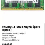 RAM DDR4 16GB SKhynix (para laptop). Nueva - Img 47418357