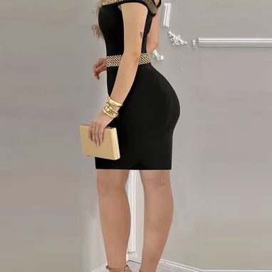 Dark Egypt - Elegante vestido tipo funda de una sola hombrera para mujer - Img 118072688