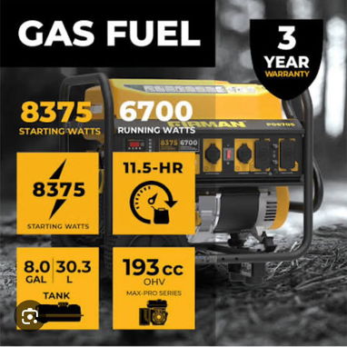 Escribir al 56809188 ‼️🚨Plantas eléctricas FIRMAN de 8375 watts , de gas y de gasolina , 110 y 220 nuevas en su caja - 4/4