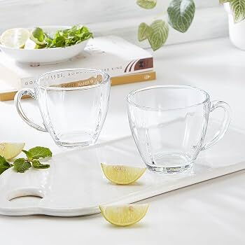 Set de 6 tazas de cristal, para té o café. - 2/2