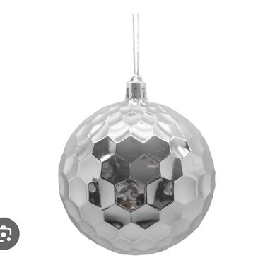 💜Set de 6 bolas de navidad (disco)  8cm (dh) - 8/10