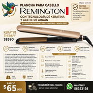 PLANCHA PARA CABELLO CON TECNOLOGÍA DE KERATINA Y ACEITE DE ARGÁN REMINGTON - Img 57796039