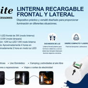 Linterna Recargable 2 Modos de Luz Frontal y Lateral - Img 57455991