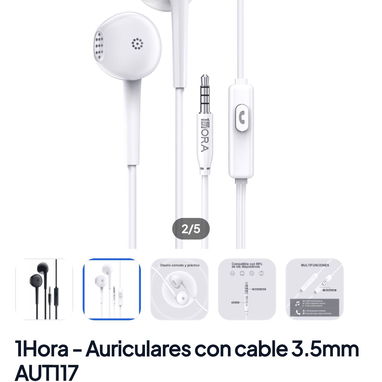Audífono de cable marcas iTel y 1Hora 🌐 - Img 125940482