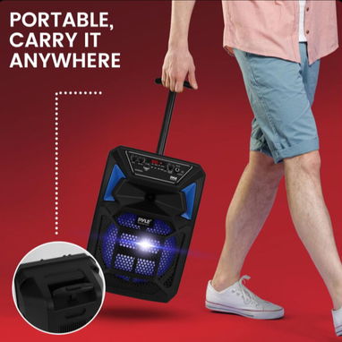 Pyle Altavoz PA Bluetooth Portátil 400W – Karaoke con Micrófono - 2/2