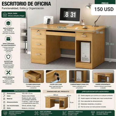 📢Nueva Oferta!!!!! Escritorios 🖥️, excelentes precios 🛒💸. Ideal para oficinas, estudio y hogar. - 2/2