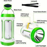 Lampara portable solar D5158. 2000 mAh - Img 57439810