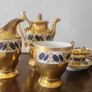 ☕ Juego de  Café "Vieux París" Imperio 🇫🇷 (1820-1835) Porcelana Y Oro | Con Detalles - Tel: 5358 0956 - Vedado - Img 58307194