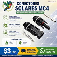 SET DE CONECTORES MC4 MACHO Y HEMBRA PARA PANELES SOLARES - Img 56925931