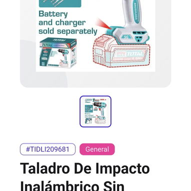 TALADRO INALAMBRICO ATORNILLADORA - Img 120504839