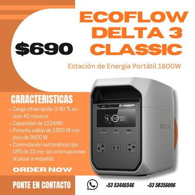 🪷Estación de energía portátil EcoFlow DELTA 3 1500🪷 [1536Wh] $895 - Img 110730129