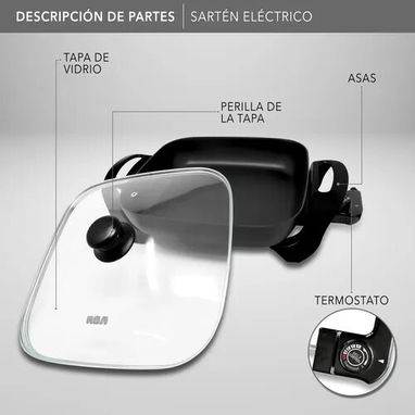 Sartén Eléctrico - ( Multiproposito ) -Marca Koral -  Nuevo - antiadherente - 3/4