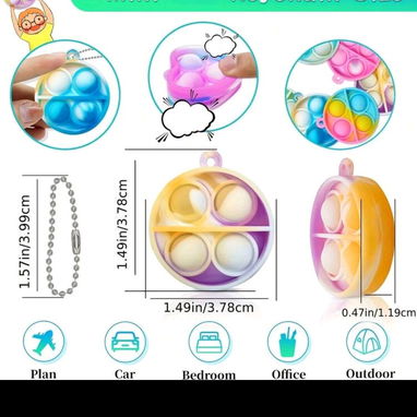 Llaveros Fidget Pop y con etiqueta 📛 - 2/5