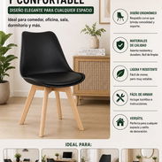 Sillas de asiento de vinipiel , ideales para comedor, cafeterías y home office ⭐️Entrega Incluida⭐️ - Img 55984804