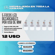 💡 5 Focos LED Recargables por USB de 10W 💲 Precio de la oferta: 12 USD - Img 56082673