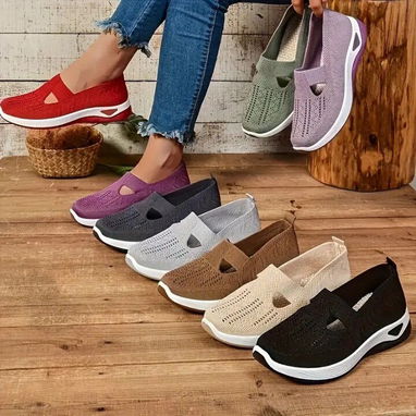 Zapatillas de punto transpirables para mujer – Modelo 2025 (Verde #36) | Accesorios | Nuevo |... | videojuegoshabana.com - Img 124227271
