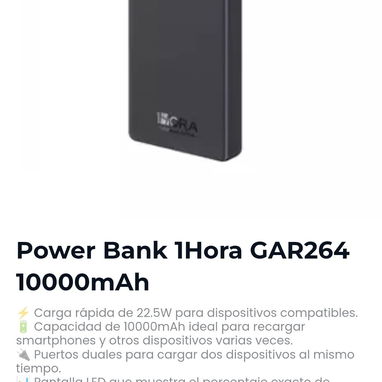 Powerbank Hoco, 1Hora y iPhone Magsafe🔋🆕 - 4/6