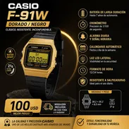 ⌚RELOJ CASIO F-91W DORADO/NEGRO 💛🖤🦋 - Img 56403592