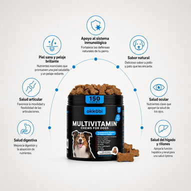 MULTIVITAMINA para Perros/Sabor Pollo /150 masticables - 2/2