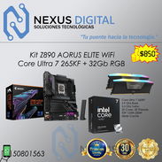 !!💻!! Kit GIGABYTE Z890 AORUS ELITE WIFI7 / Intel Core Ultra 7 265KF (Serie 2) / 32GB DDR5 @ 6400 CORSAIR RGB - Img 52680601