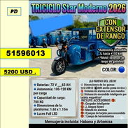 PD-614-Trciclo Star Moderno 2026.......5200 USD....51596013...Mensajeria Incluida Habana y Artemisa - Img 55895608