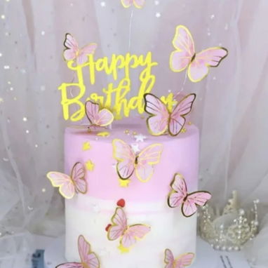 Mariposas de papel y metalizadas para decoración de dulces en repostería. Tipos y precios en la descripción del anuncio - 7/8