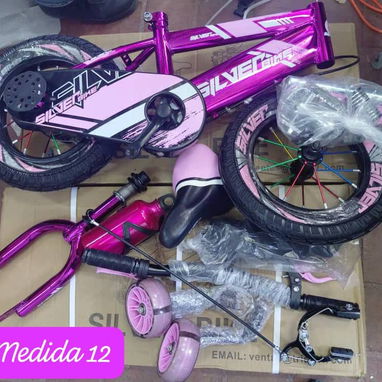 Bicicletas medida 12 varios colores y mismo modelo con su pomo d agua para niñas y niños de 2 a 4 años nuevas en su caja - 2/5