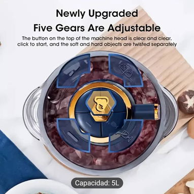 🍽️✨ Procesador de Alimentos 5 Litros Potencia y capacidad en un solo equipo para facilitar tu cocina diaria 💪 - Img 121557420