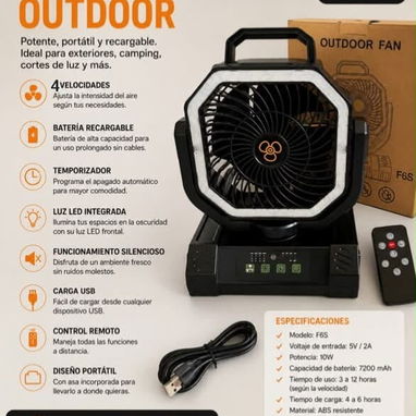 VENTILADOR RECARGABLE - Img 126974395