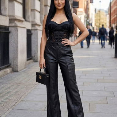 pantalones de mujer y chaleco de mezclilla - 4/10