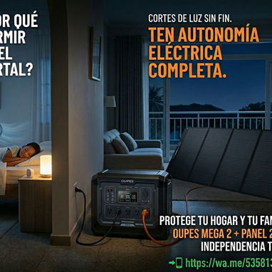 ⚡El Mejor Kit Estación de Energía OUPES Mega 2 (2500W) + Panel Solar 240W ⚡ - 4/4