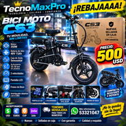 🛵⚡ BICI MOTO ELÉCTRICA CS3 💥 Motor eléctrico de 350 W. ✅ Batería de litio de 48 V / 15 Ah. ✅ de 25-30 km 📞 53321047 - Img 57775635