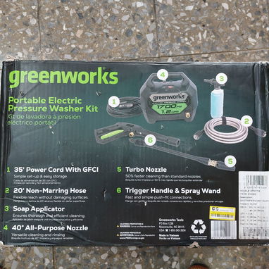 Hidrolavadora profesional Greenworks 1700psi nueva en su caja-160usd - Img 122230870