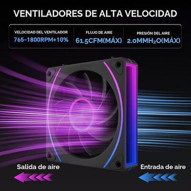45usd EY120 Ventilador de caja inversa ARGB de 4.724 in, conexión en cadena de margarita, ventilador de CPU de hasta 180 - 2/2