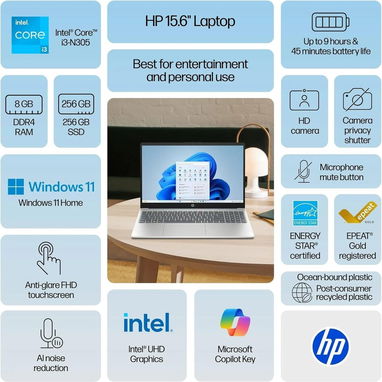 Laptop HP 15-fd0131wm i3 8GB 256GB SSD | 15.6” FHD en La Habana - Img 119790541
