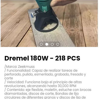 Dremel 180W - 218 PCS. Marca: Zeekmuss - 2/4