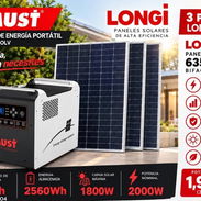 Estación de Energía Solar Must Potencia de 2000watts Bateria de 2560wh + 3 paneles solares Longi 635 watts bifacial - Img 57505446