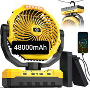 Ventilador recargable portátil AVAVO 48000mAh (Hasta 127Hrs uso continuo) Luz LED y mando a distancia, POWER BANK - Img 57119243