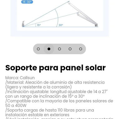 Soporte para panel solar. Marca: Callsun - 2/5