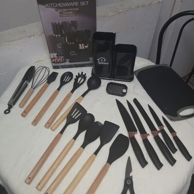 🚧 SET DE UTENSILIOS DE COCINA CON CUCHILLOS Y ORGANIZADOR 🚧 - Img 118097465