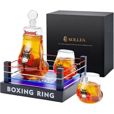 Hermosas Botellas de Cristal con sus Vasos Personalizados - 2/7