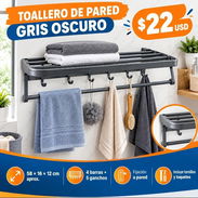 Toallero de Pared Gris Oscuro - Img 57533214